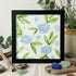 Blue Hydrangea Floral Sea Glass Framed Art - Black - 8" X 8" - image 11