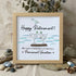 Cheers And Happy Retirement Sea Glass Framed Art - Oak - 8" X 8" - image 8
