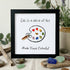 Artist's Palette Paint Your Life With Colors Sea Glass Framed Art - Black - 8" X 8" - image 7