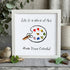 Artist's Palette Paint Your Life With Colors Sea Glass Framed Art - White - 8" X 8" - image 8