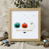 Halloween Jack O lantern And Ghost House Sea Glass Framed Art - Oak - 8" X 8" - image 5