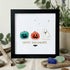 Halloween Jack O lantern And Ghost House Sea Glass Framed Art - Black - 8" X 8" - image 6