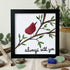 Always With You Cardinal Bird Sea Glass Framed Art - Black - 8" X 8" - image 9
