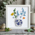 Colored Floral In Blue And White Vase Sea Glass Framed Art - White - 8" X 8" - image 15