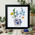 Colored Floral In Blue And White Vase Sea Glass Framed Art - Black - 8" X 8" - image 14