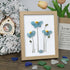 Blue Blossoming Flower Sea Glass Framed Art - Oak - 8" X 6" - image 9