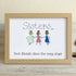 Sisters Are Best Friends Sea Glass Framed Art - Oak - 6" X 8" - image 11