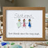 Sisters Are Best Friends Sea Glass Framed Art - Walnut Brown - 6" X 8" - image 12