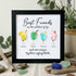 Best Friends Friendship Gift Seaglass Card Artwork With Frame - Black - 8" X 8" - image 9