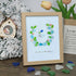 Serenity in Bloom Flower and Bird Sea Glass Framed Art - Oak - 8" X 6" - image 13