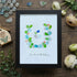 Serenity in Bloom Flower and Bird Sea Glass Framed Art - Black - 8" X 6" - image 15