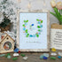 Serenity in Bloom Flower and Bird Sea Glass Framed Art - Retro White - 8" X 6" - image 17