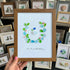 Serenity in Bloom Flower and Bird Sea Glass Framed Art - Walnut Brown - 8" X 6" - image 14