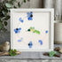 Flying Hummingbird Blue Flowers Sea Glass Framed Art - White - 8" X 8" - image 10
