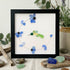 Flying Hummingbird Blue Flowers Sea Glass Framed Art - Black - 8" X 8" - image 9