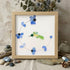 Flying Hummingbird Blue Flowers Sea Glass Framed Art - Oak - 8" X 8" - image 8