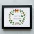 Christmas Wreath Holiday Harmony Sea Glass Framed Art - Black - 6" X 8" - image 16