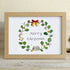 Christmas Wreath Holiday Harmony Sea Glass Framed Art - Oak - 6" X 8" - image 14