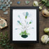 Whimsical Bouquet Flower Sea Glass Framed Art - Black - 6" X 8" - image 15