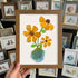 Sunshine Blooms Sea Glass Framed Art - Walnut Brown - 6" X 8" - image 9