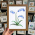Bluebell Elegance Sea Glass Framed Art - Walnut Brown - 6" X 8" - image 10