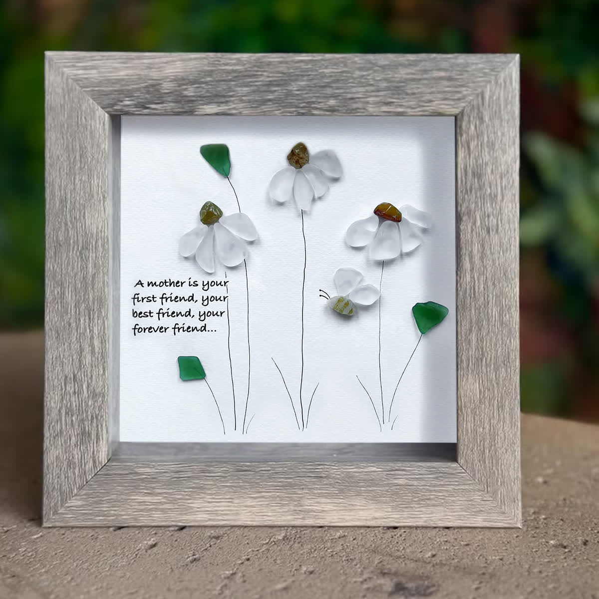 Daisy & Bee Blooms For Mom Sea Glass Framed Art - image 6