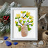 Yellow Flowers Blooms Sea Glass Framed Art - White - 6" X 8" - image 14
