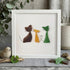 Three Cute Cats Special Companions Sea Glass Framed Art - White - 8" X 8" - image 12