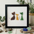 Three Cute Cats Special Companions Sea Glass Framed Art - Black - 8" X 8" - image 11