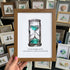 Life's Filled Hourglass Quote Sea Glass Framed Art - Walnut Brown - 8" X 6" - image 9