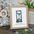 Life's Filled Hourglass Quote Sea Glass Framed Art - Oak - 8" X 6" - image 8