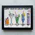 Happy Hour Cocktail Lover Sea Glass Framed Art - Black - 6" X 8" - image 11