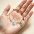 Aqua Blue & Turquoise Drop Charms Sea Glass Bracelet - image 3