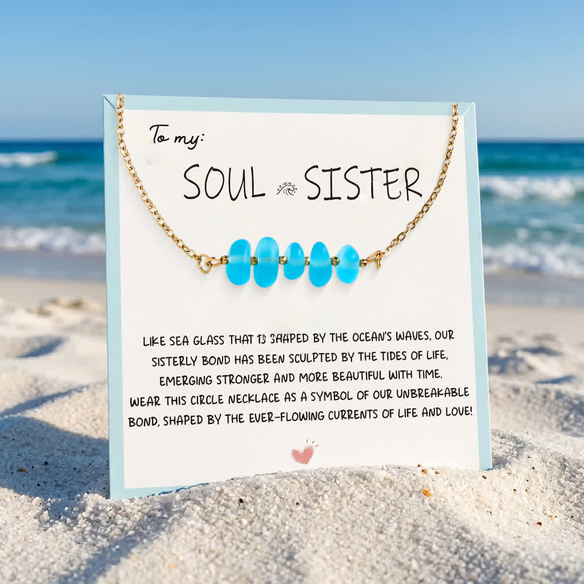 Ocean Breeze Turquoise Sea Glass Stack Gold Bracelet - image 6