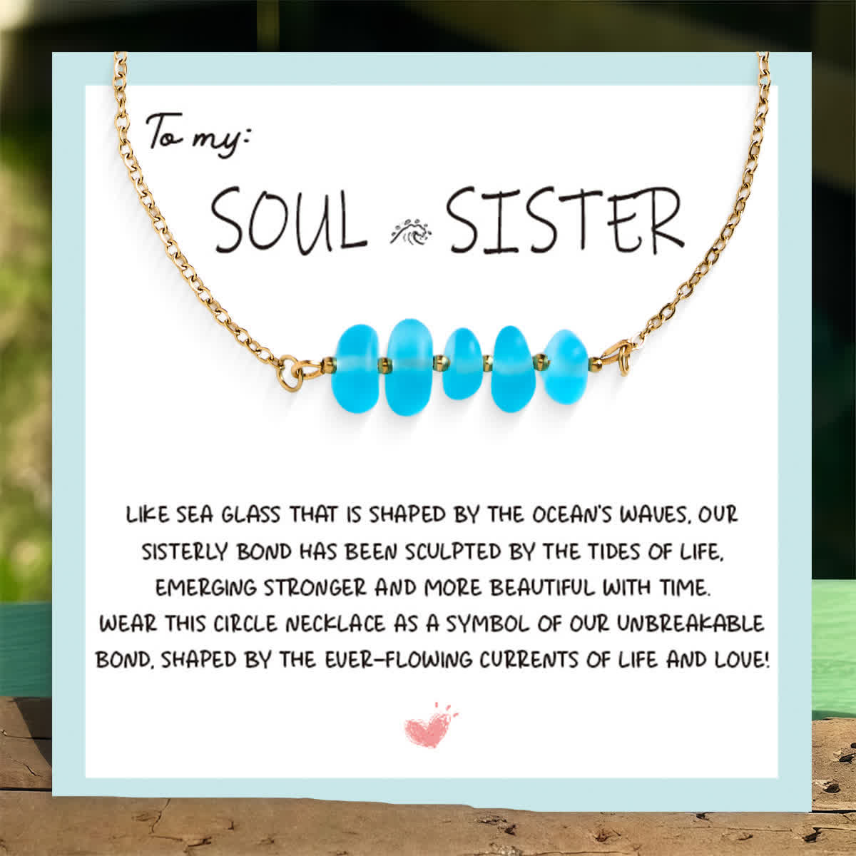 Ocean Breeze Turquoise Sea Glass Stack Gold Bracelet - image 2