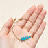 Ocean Breeze Turquoise Sea Glass Stack Gold Bracelet - image 3