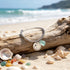Make A Wish Dandelion & Aqua Sea Glass Bracelet - image 3