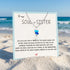 Ombre Blue Sea Glass & Pearl Drop Necklace - image 2