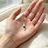 Ombre Blue Sea Glass & Pearl Drop Necklace - image 3
