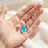 Aqua Sea Glass Seahorse & Pearl Silver Charm Necklace - image 3