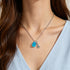 Melody Aqua Sea Glass Guitar Pendant Necklace - image 4