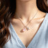 Starfish Kisses Blush Pink Sea Glass Necklace - image 1