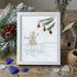 Festive Frost Delight Snowman Sea Glass Framed Art - White - 8" X 6" - image 13