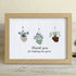 Thank You For Helping Me Grow Sea Glass Framed Art - Oak - 6" X 8" - image 11