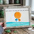 Birds Watching The Sunrise Friendship Sea Glass Framed Art - Retro White - 6" X 8" - image 16