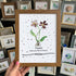 February Birth Flower Violet Sea Glass Framed Art - Walnut Brown - 8" X 6" - image 10