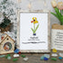 March Birth Flower Daffodil Sea Glass Framed Art - Retro White - 8" X 6" - image 13