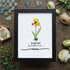 March Birth Flower Daffodil Sea Glass Framed Art - Black - 8" X 6" - image 11
