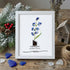July Birth Flower Larkspur Sea Glass Framed Art - White - 8" X 6" - image 11