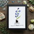 July Birth Flower Larkspur Sea Glass Framed Art - Black - 8" X 6" - image 10